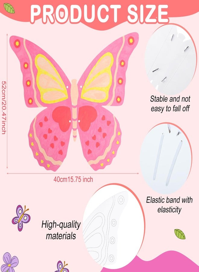 مجموعة Hollowfly المكونة من 12 جناح فراشة للأطفال الصغار، أجنحة تنكرية خيالية يمكنك صنعها بنفسك، مقاس 20.5 × 15.8 بوصة، زيّن أجنحة الفراشات الخاصة بك لحفلات أعياد الميلاد وحفلات الفراشات وأزياء الهالوين (نمط الرسم الخطي) - Image 2